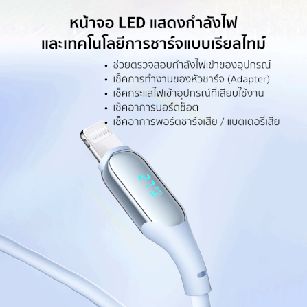 สายชาร์จเร็วซิลิโคน ZTEC รุ่น ZL541 27W ยาว 1.5 เมตร สีฟ้า (รองรับชาร์จเร็ว PD)_5